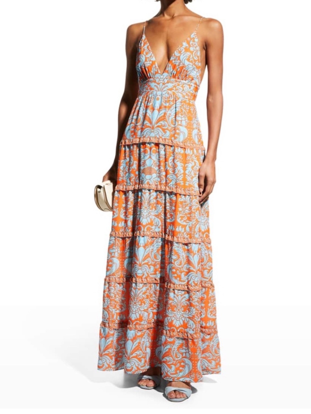 Alice + Olivia Forever Yours Sienna Karolina Tiered Maxi Dress - Picture 1 of 6